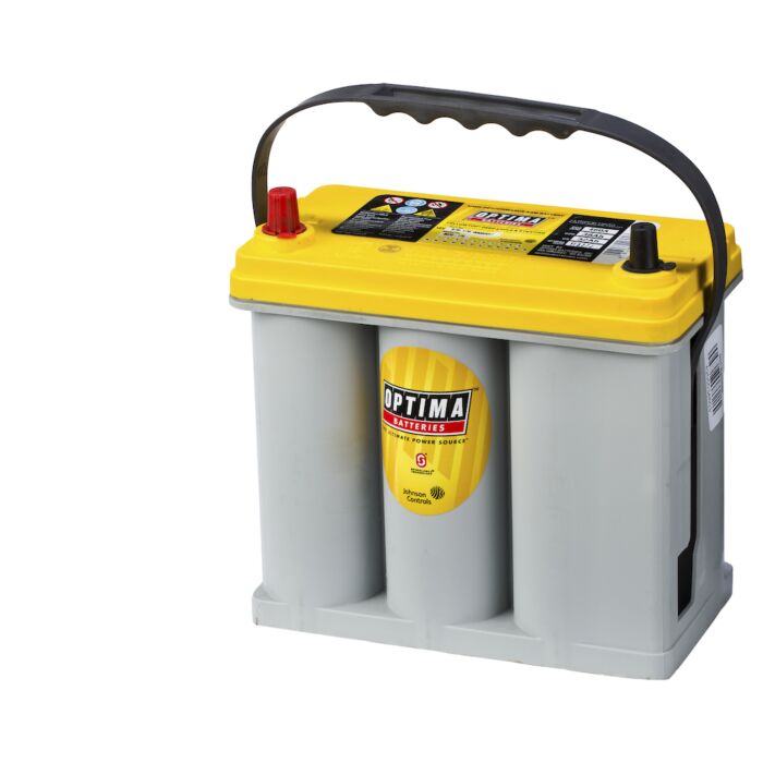 OPTIMA AGM Yellow Top 12V 38AH 460CCA (237x129x227mm) Polstilling 4 - Plusspol til venstre 8070-176