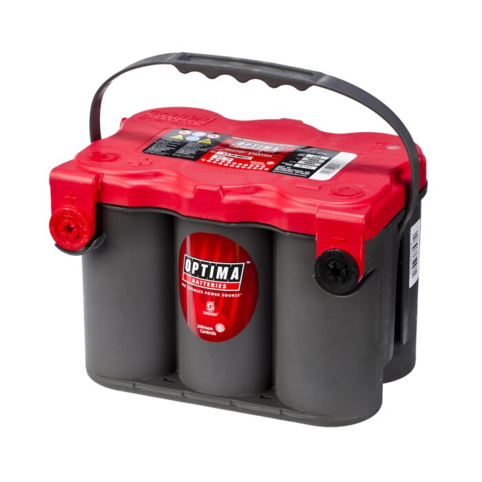 OPTIMA AGM Red Top 12V 50AH 815CCA (254x185x184mm) Polstilling 4 - Plusspol til venstre 8078-209
