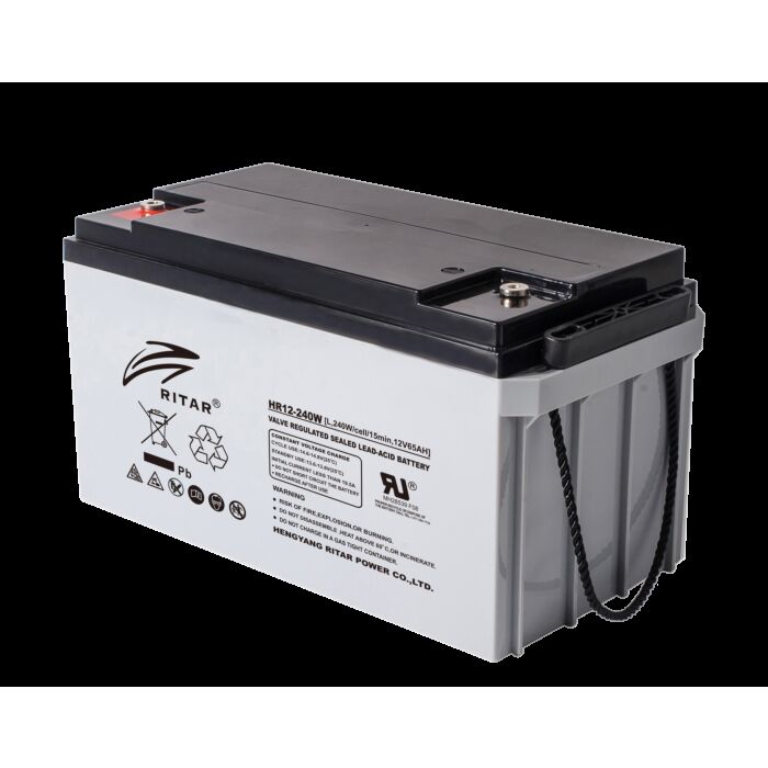 RITAR High Rate AGM Batteri 12V 65AH (350x167x182mm) M6