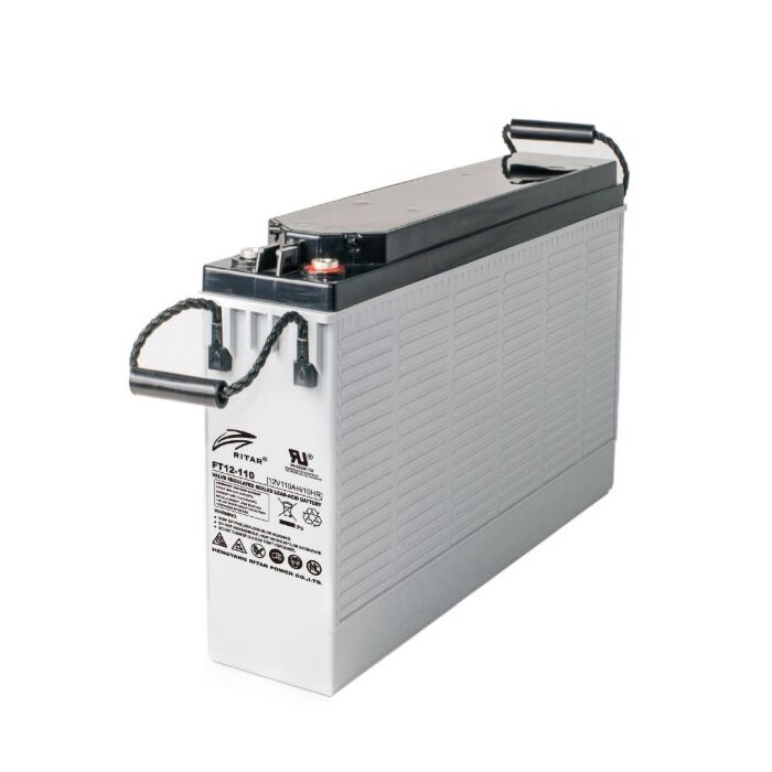 RITAR AGM Batteri 12V 110AH - Frontterminaler