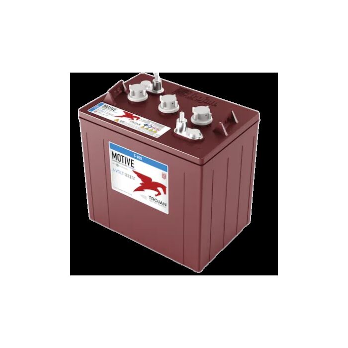 TROJAN Deep Cycle Traksjonsbatteri 6V 225AH (262x181x283mm) +diagonalt (skrupol) (T105)