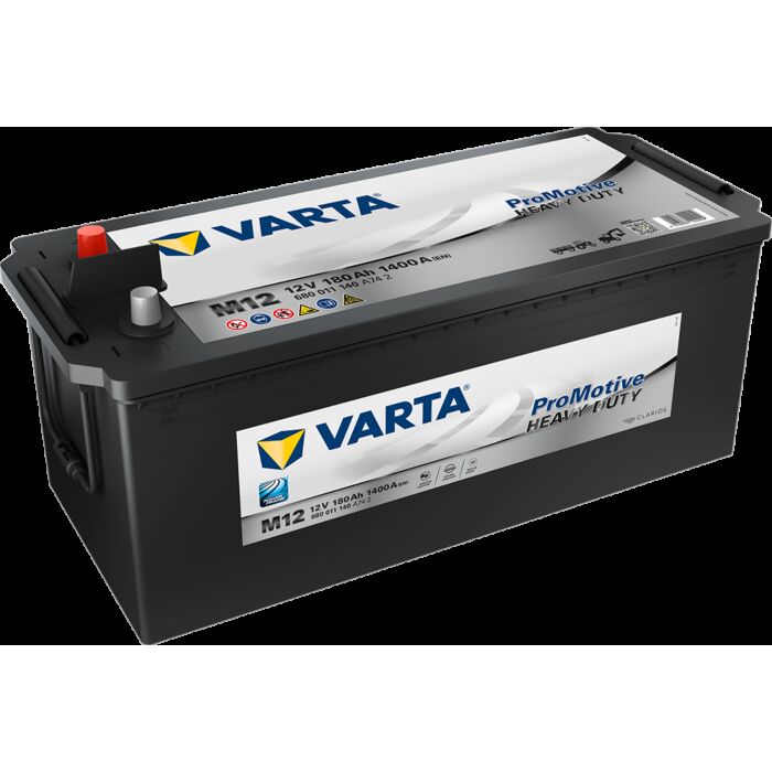 VARTA Promotive Black Batteri 12V 180Ah 1400CCA (513x223x223mm) Polstilling 4 - Plusspol til venstre M12