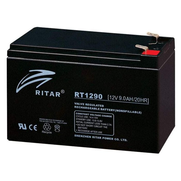 RITAR AGM Batteri 12V 9AH (151x65x94mm) F1