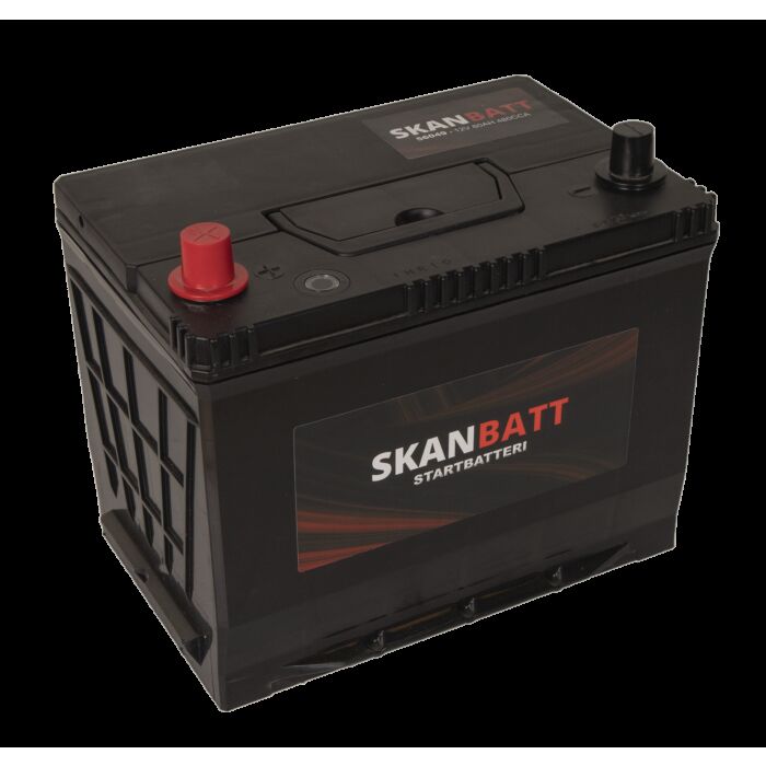 SKANBATT Startbatteri 12V 70AH 550CCA (261x172x200/220mm) Polstilling 4 - Plusspol til venstre