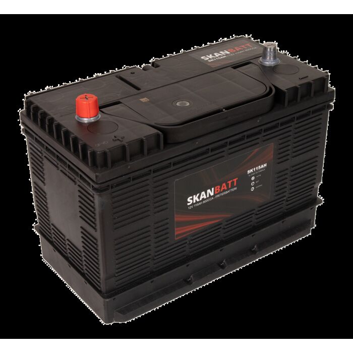SKANBATT Fritidsbatteri 12V 115AH 800CCA (330x172x222/242mm) +midtstilt