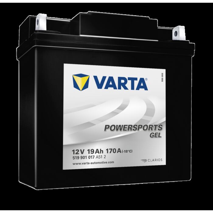 VARTA GEL MC Batteri 12V 19AH 170CCA (186x82x173mm) Polstilling 5 - Plusspol til hÃƒÂ¸yre