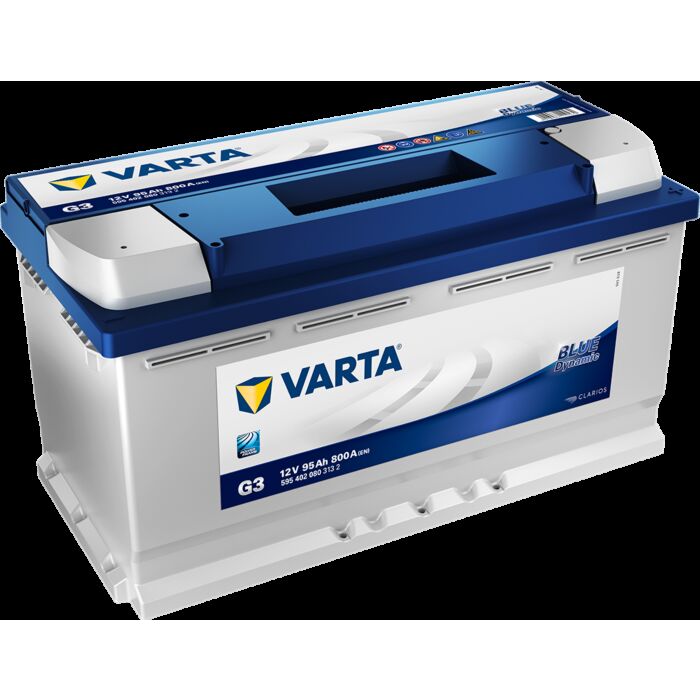 VARTA Blue Dynamic Batteri 12V 95AH 800CCA (353x175x190/190mm) Polstilling 5 - Plusspol til hÃƒÂ¸yre G3