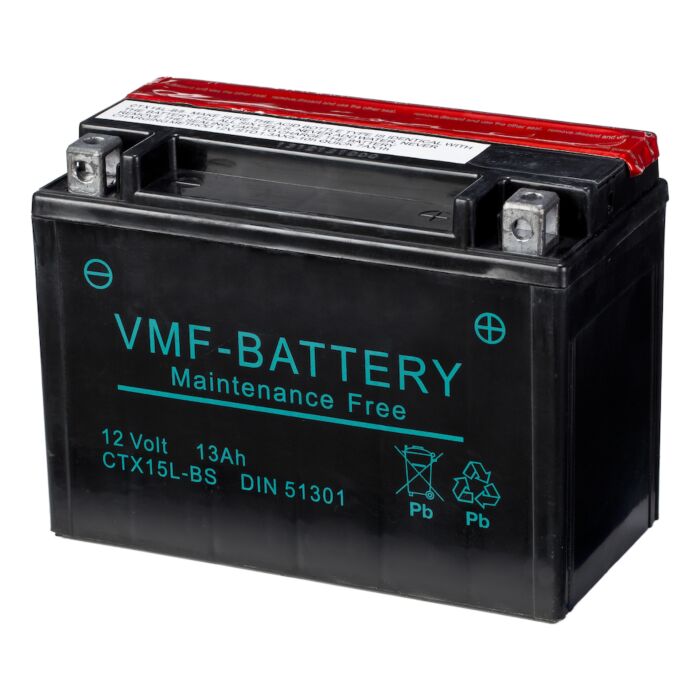 YTX15L-BS MC Batteri 12V 13AH 230CCA (175x87x130) Polstilling 5 - Plusspol til hÃƒÂ¸yre