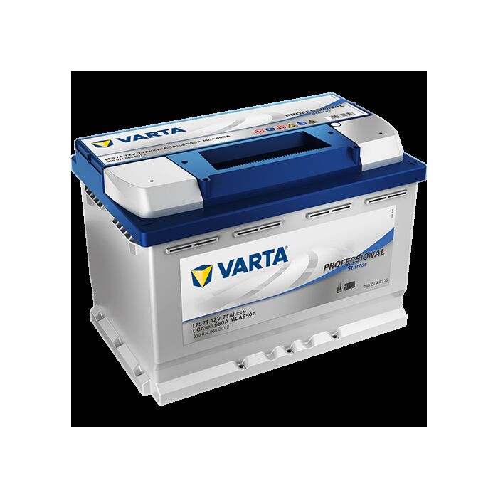 VARTA Fritidsbatteri 12V 74 AH 680 CCA (278x175x190mm) Polstilling 5 - Plusspol til hÃƒÂ¸yre LFS74