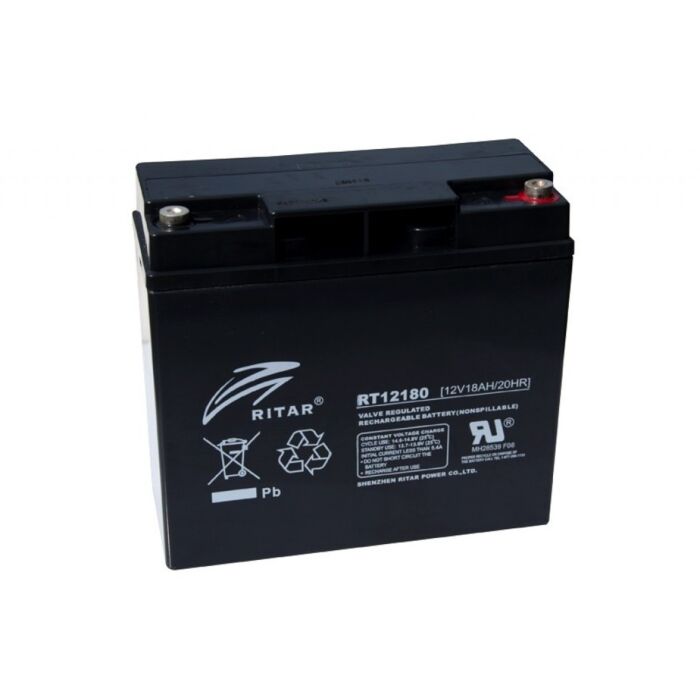 12V 17Ah (18Ah) Standard AGM batteri L181xH167xB77 mm Ritar