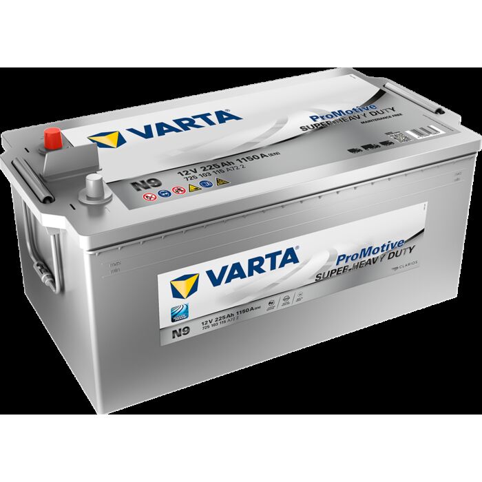 VARTA Promotive SHD Batteri 12V 225AH 1150CCA (518x276x210/242mm) Polstilling 4 - Plusspol til venstre N9