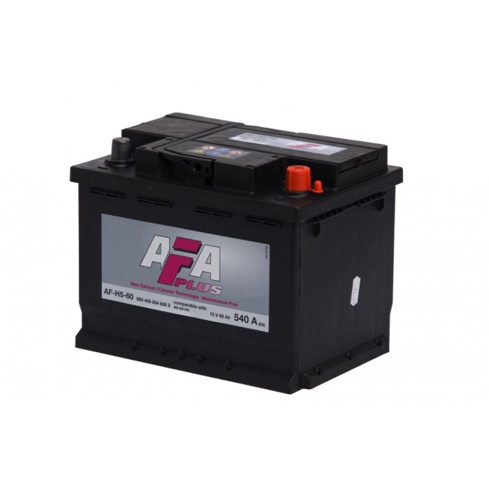 AFA Plus Batteri 12V 56AH 480CCA (242x175x190/190mm) Polstilling 5 - Plusspol til hÃƒÂ¸yre