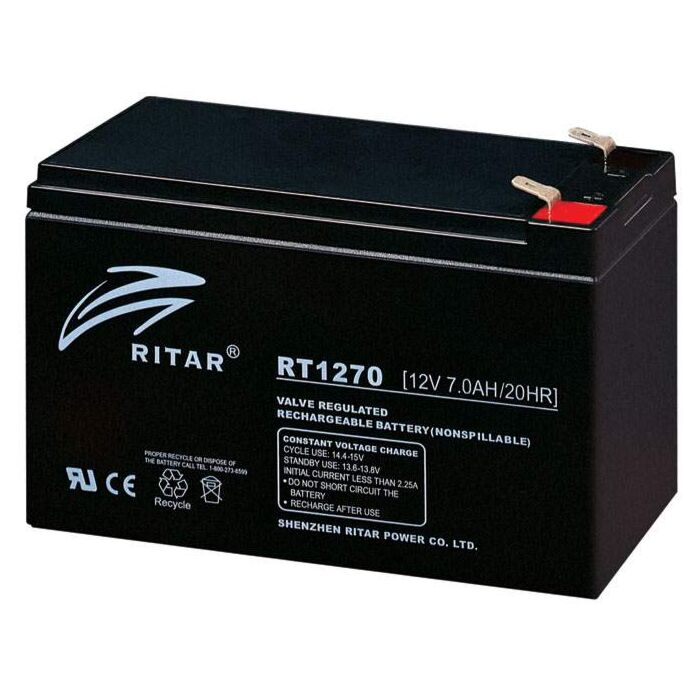 RITAR AGM Batteri 12V 7AH (151x65x94mm) F1