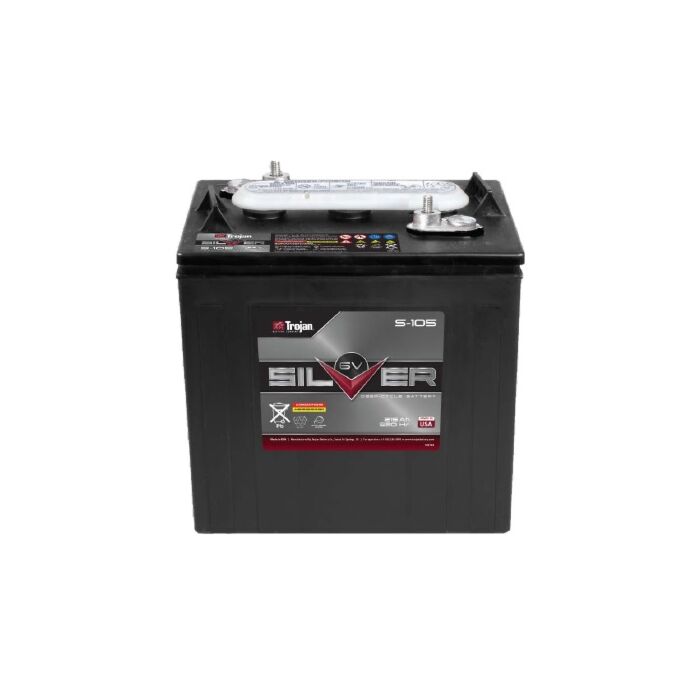 TROJAN Deep Cycle Traksjonsbatteri 6V 215AH Silver (262x181x283mm) +diagonalt (skrupol)