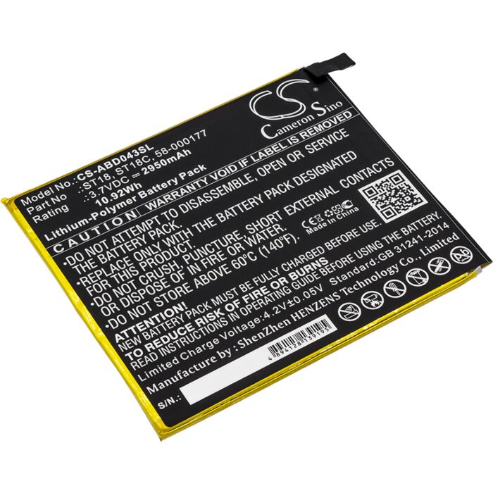 2950mAh for Amazon Kindle Fire 7",Kindle Fire 7th Generation 2017,B01GEW27DA,SR043KL,SR04KL