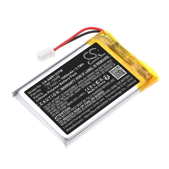 Replacement Battery for Albrecht Bambini, Reer 50133 Care and talk, Tectalk Float, TBP-1004B, Li-Polymer 1000mAh