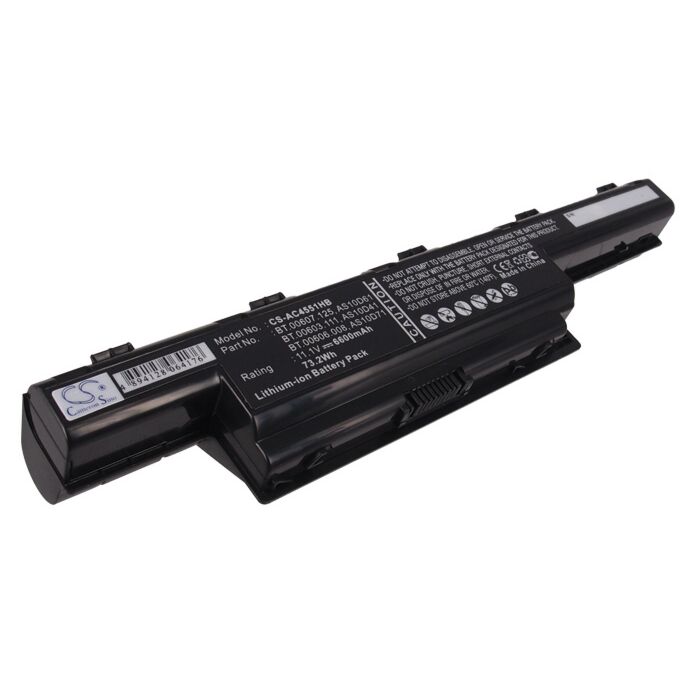 6600mAh for Acer Aspire 4333,Aspire 4339,Aspire 4349,Aspire 4352,Aspire 4625,Aspire 4733Z,Aspire 5250,Aspire 5333,Aspire 5349,Aspire 5350