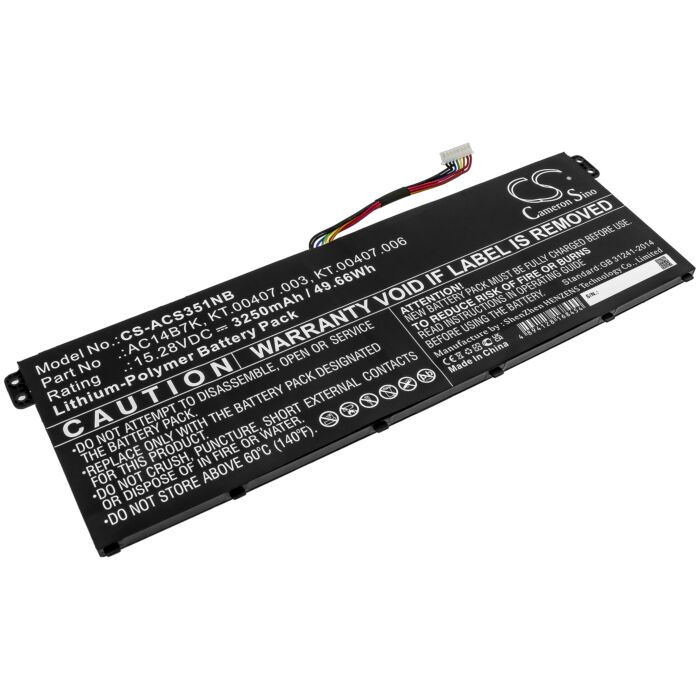 3250mAh for Acer Spin 5 SP515-51GN-84KQ,Swift 3 SF314-56-H38Q/P,Swift 3 SF314-56G-522J,Aspire 7 A715-71G-77B2,Nitro 5 An515-42-R1GF,Swift 3 SF313-51-87FH,Swift 3 SF314-51-36N7,SF314-56G-54YG,Swift 3 SF314-56-58PL,Predator HELIOS 300 G3-572-7056