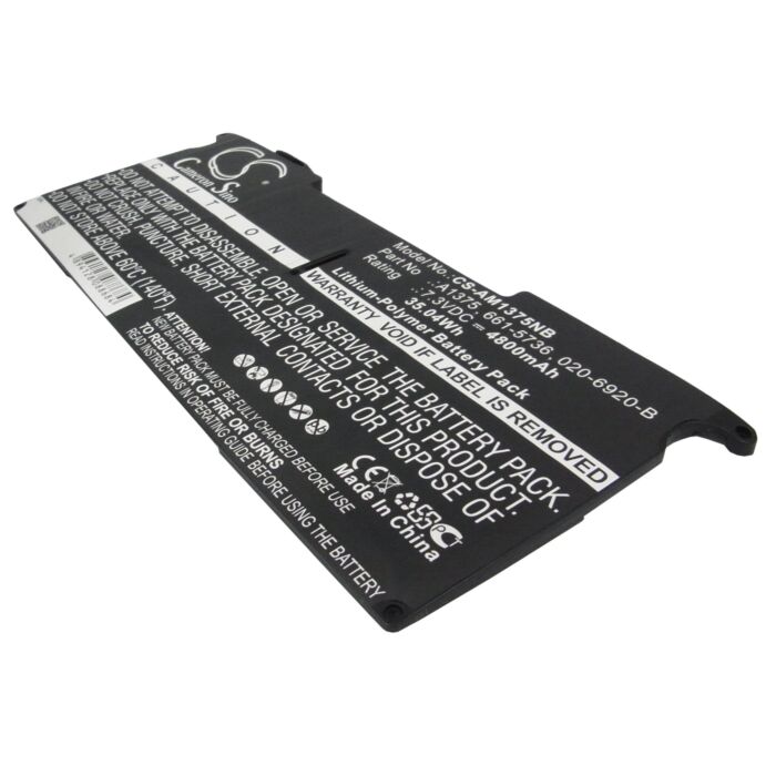 4800mAh for Apple MacBook Air 11" A1370 2010,MacBook Air 3.1 Late 2010,MC506LL/A 1.4 GHz Core 2 Duo,MC506LL/A BTO 1.6 GHz Core 2 Duo,MC505,MC506,MC505LL/A,MC506LL/A,MC505LZ/A,MC506J/A
