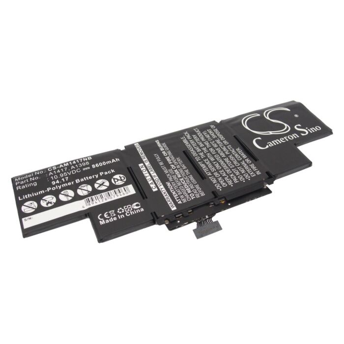 8600mAh for Apple MacBook Pro Core i7 2.3 15" Retina,MacBook Pro Core i7 2.6 15" Retina,MacBook Pro Core i7 2.7 15" Retina,MacBook Pro Core i7 2.4 15" Retina 2013,MacBook Pro Core i7 2.7 15" Retina 2013,MacBook Pro Core i7 2.8 15" Retina 2013,MC975LL/A,MC