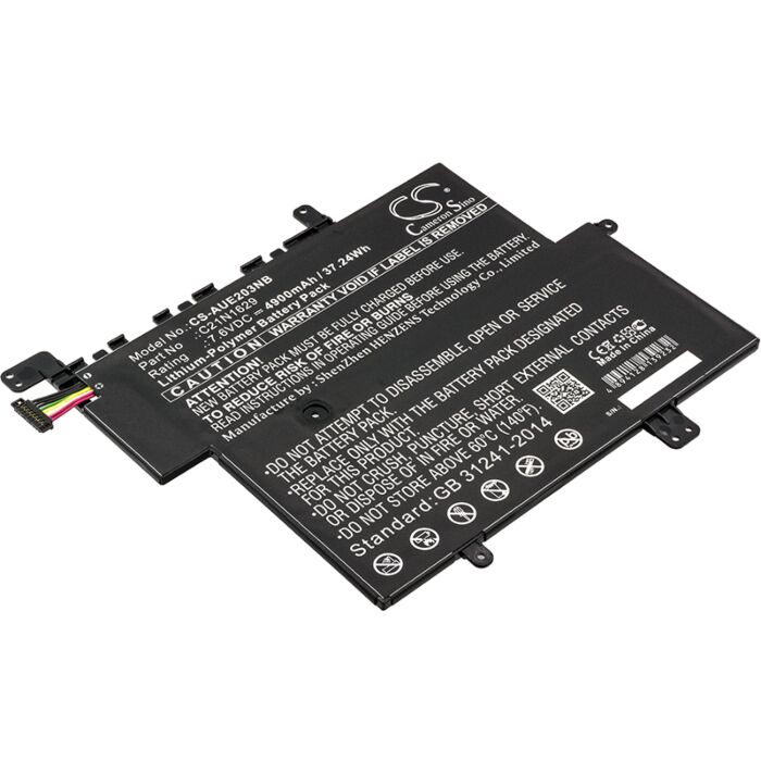 Replacement Battery for Asus 0B200-02500000, C21N1629 (2ICP4/59/134), Li-Polymer 4900mAh 7.6V
