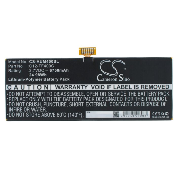 6750mAh for Asus VivoTab Smart ME400C,Transformer Pad TF502T,TF600T-1B016R,TF600TG-1B015R,TF600TL-B1-GR,TF303CL 1G,Transformer Pad TF303CL-1D031A,TF600T-1B017R,TF600TG-1B016R,TF303CL 1D