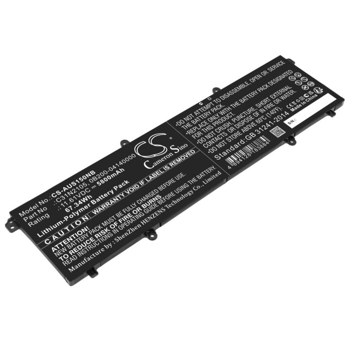 5800mAh for Asus Vivobook S 14 OLED K3402ZA-AOQ25031W,Vivobook 14X OLED X1403ZA-BOQ25024W,VivoBook S 14 M3402QA-KM055,VivoBook S 15 OLED K3502ZA-MA206,Vivobook S 15 OLED M3502QA-MA018,Vivobook S15 OLED K3502ZA-MA175W,Vivobook S 15 OLED K3502ZA-MA290,Vivob