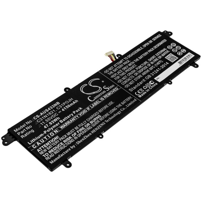 4150mAh for Asus VivoBook S14 S433FA-EB491,VivoBook S14 S433FA-EB539T,VivoBook S14 S433EA-AM108T,VivoBook S14 S433IA-HM493T,VivoBook S14 S433IA-EK387T,VivoBook S14 M433IA-EB561T,VivoBook S15 S533EQ-BQ119T,VivoBook S15 S533EQ-BN182T,ZenBook UX392,VivoBook 