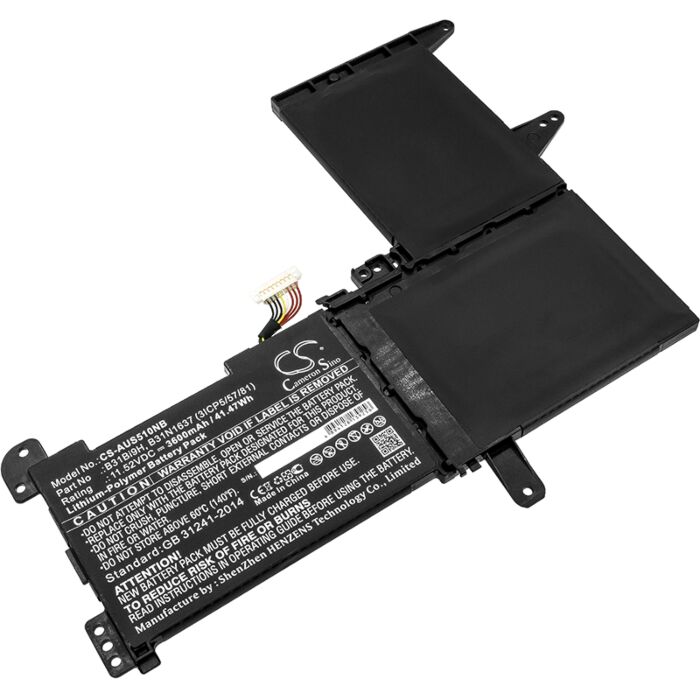3600mAh for Asus S510UQ,X510UR-3B,X510UN-1A,S510,S510UN,X510,X510UQ,X510UA,X510UF,X510UN