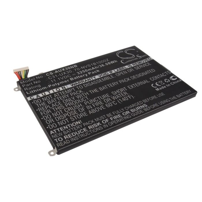 3250mAh for Asus UX30KU,UX30,UX30KA,UX30-a1,UX30-qx005c,UX30-qx007e,UX30-qx011e,UX30-qx015c,UX30-qx087x,UX30s