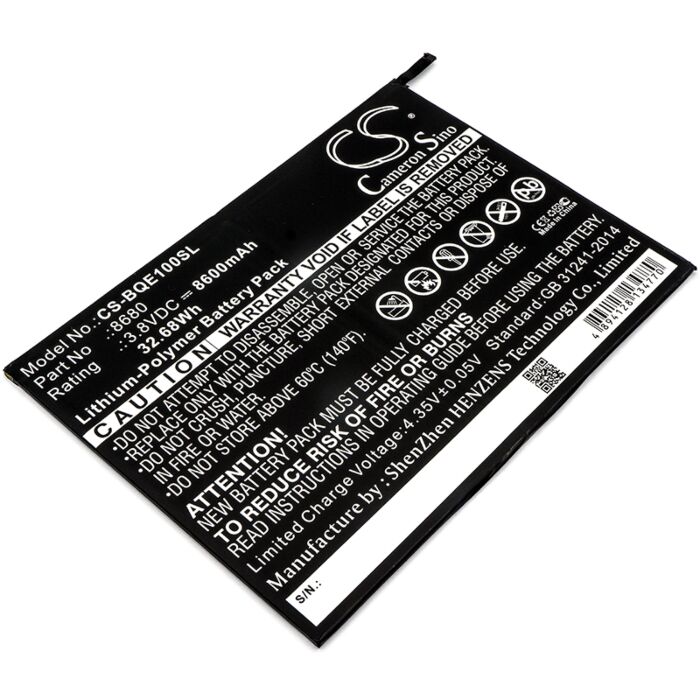 8600mAh for BQ E10,E10 tablet