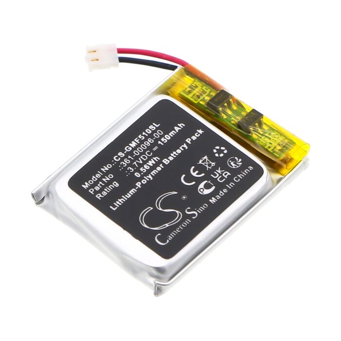 Replacement Battery for Garmin Fenix 5S, Fenix 5S Plus, 361-00096-00, Li-Polymer 150mAh