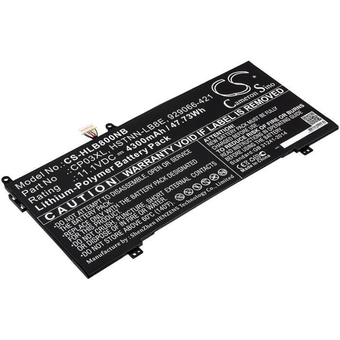 4300mAh for HP Spectre x360 13 Convertible,Spectre x360 Convertible,Spectrex360 Convertible 13,Spectre x360 Convertible 13t,Spectre 13-ae006no X360,Spectre X360 13-ae000,Spectre X360 13-ae001ng,SPECTRE X360 13-AE001TU,Spectre X360 13-ae002ng,Spectre X360 