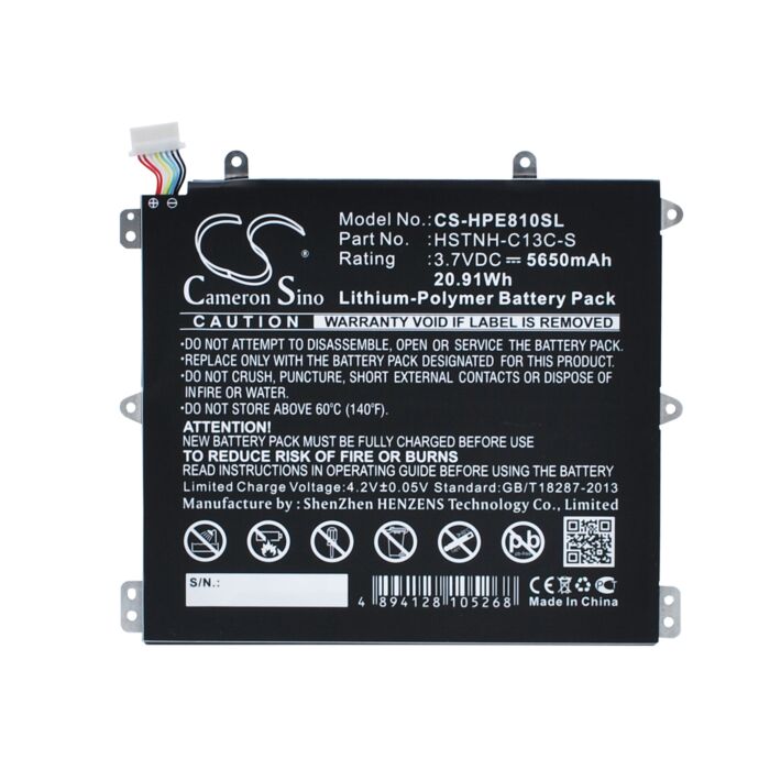 5650mAh for HP Slate 8 Pro,Slate 8 Plus,HSTNH-H408C,7600US
