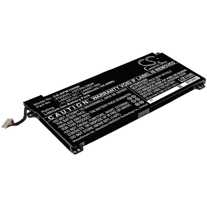 5600mAh for HP Omen 15-DH0138TX,Omen 15-dh0004UR,Omen 5 Air 15-DH0006TX PRC,Omen 15-DH0025NL,OMEN 15-DH0103TX,Omen 15-DH0009NJ,Omen 5 Air 15-DH0008TX PRC,Omen 15-DH0010NG,Omen 15-DH0003LA,Omen 15-DH0030NF