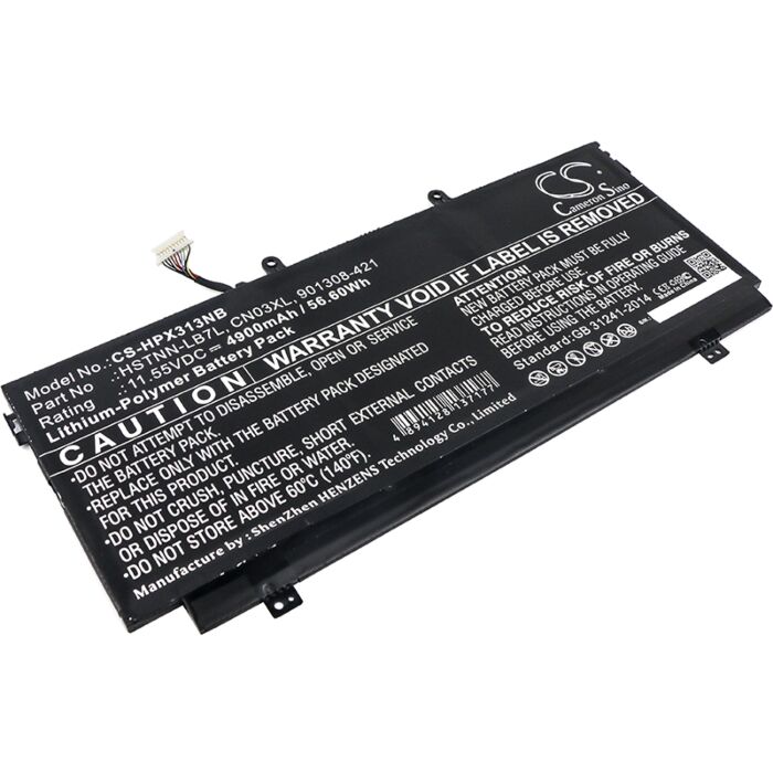 4900mAh for HP Spectre X360 13-AB001,Spectre X360 13-AB099,Spectre X360 13T-AB000,Spectre X360 13-AC033DX,Envy 13-AB003NW,Envy 13-AB007LA,Envy 13-AB006UR,Envy 13-AB012NF,Envy 13-AB020TU,Envy 13-AB028TU