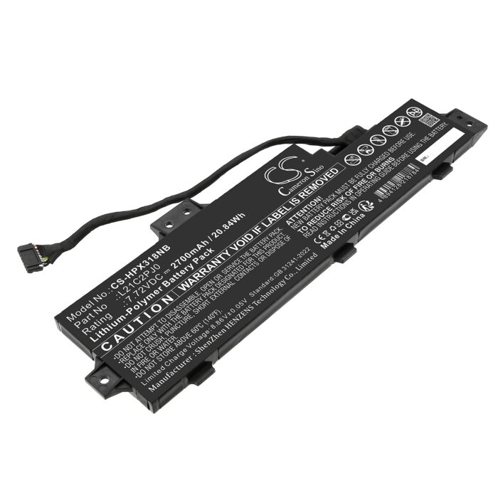 Replacement Battery for Lenovo L21C2PJ0, L21D2PJ0, L21L2PJ0, L21M2PJ0, SB11B48820, Li-Polymer 2700mAh 7.72V
