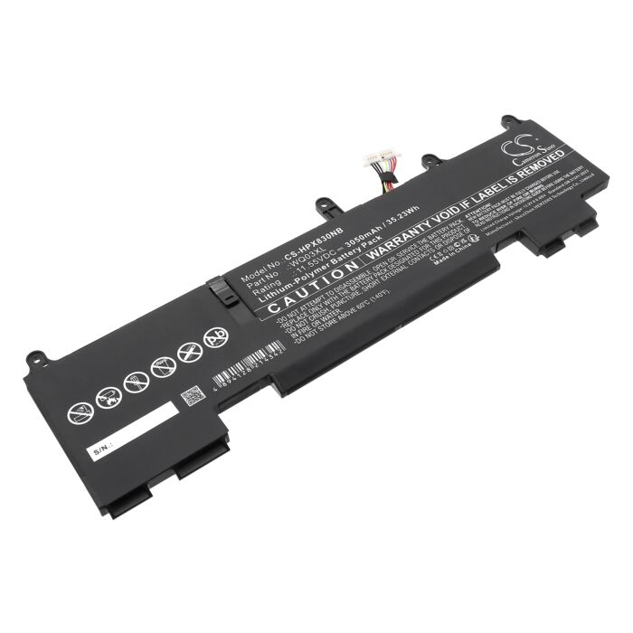 Replacement Battery for HP WQ03XL, HSTNN-AB1C, WQ03038XL, Li-Polymer 3050mAh