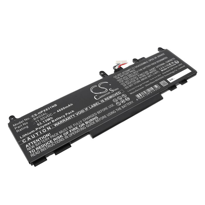 Replacement Battery for BX03XL, BX03056XL, HSTNN-AB1D, Li-Polymer 4600mAh