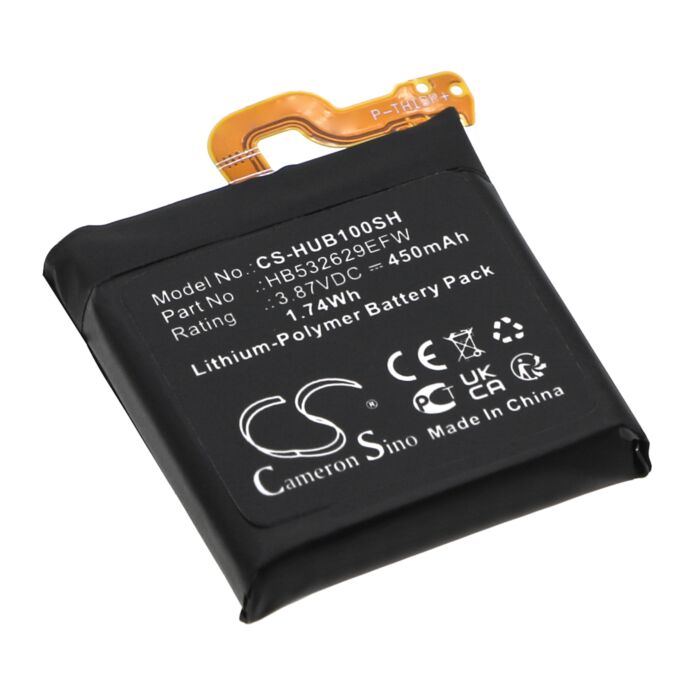 Replaces battery for Huawei Watch D, GT Runner, Watch GT 3 SE, RUN-B19, MYL-B10, HB532629EFW, Li-Polymer 450mAh