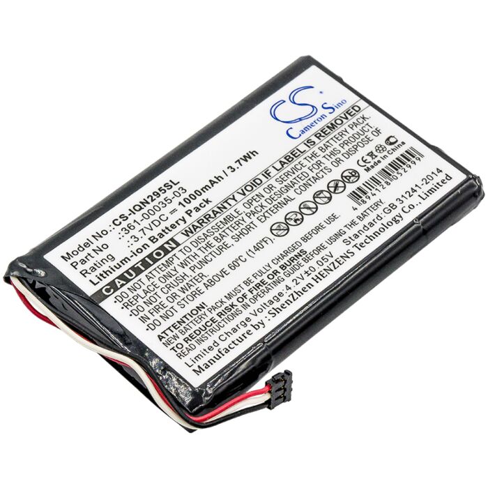 1000mAh for Garmin Nuvi 2555LMT,Nuvi 2555LT,Nuvi 2495LMT,Nuvi 2475LT,Nuvi 2455LMT,Nuvi 2455LT,Nuvi 2447,Nuvi 2447LT,Nuvi 2457,Nuvi 2457LMT