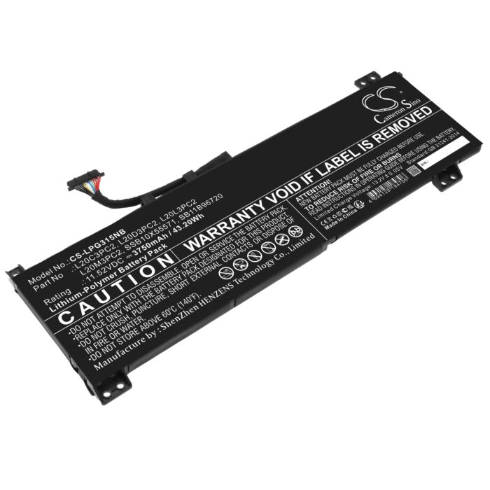 3750mAh for Lenovo IdeaPad Gaming 3 15ACH6 82K201EVMX,IdeaPad Gaming 3 15ACH6 82K20098ID,IdeaPad Gaming 3 15ACH6 82K201QTRU,IdeaPad Gaming 3 15ACH6 82K2004EIV,IdeaPad Gaming 3 15ACH6 82K2021TTA,IdeaPad Gaming 3 15ACH6 82K200P6FE,IdeaPad G Gaming 3 15ACH6 