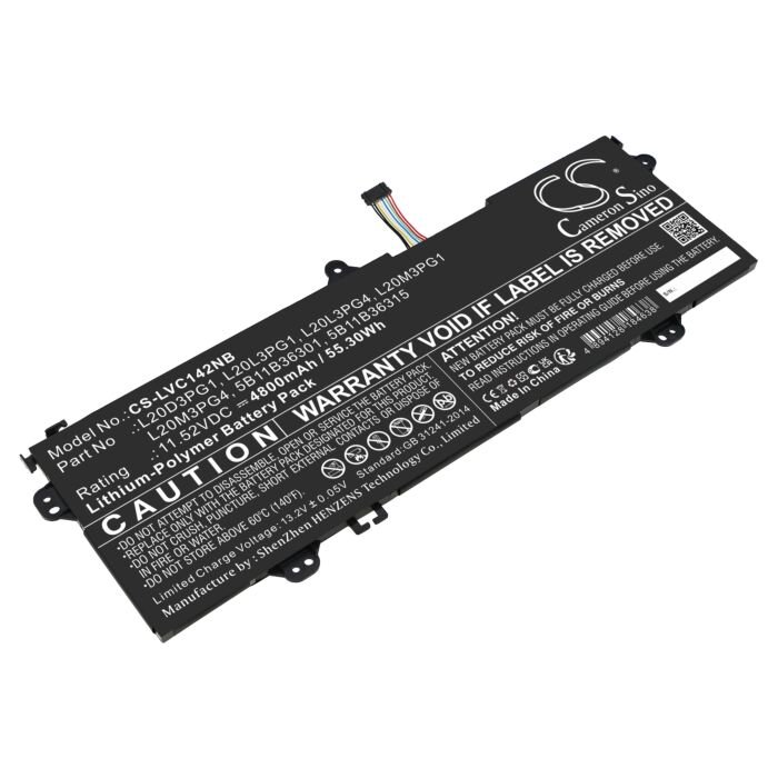 4800mAh for Lenovo 14w Gen 2 82N8001JIV,14w Gen 2 82N8000QCK,14w Gen 2 82N8000CPG,14e Chromebook Gen 2 82M1000NIX,14w Gen 2 82N8001UNS,14w Gen 2 82N8001KAT,14w Gen 2 82N8000RAK,14w Gen 2 82N8000DMZ,14e Chromebook Gen 2 82M1000PAD,14w Gen 2 82N8001XCF