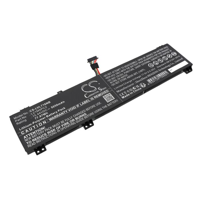 5050mAh for Lenovo Legion 7 16IAX7 82TD0099MH,Legion 7 16IAX7 82TD001QMZ,Legion 7 16IAX7 82TD009XRK,Legion 7 16IAX7 82TD002NLM,Legion 7 16ARHA7 82UH0008GE,Legion 7 16IAX7 82TD003CSB,Legion 7 16ARHA7 82UH0013JP,Legion 7 16IAX7 82TD0042IX,Legion 7 16ARHA7 8