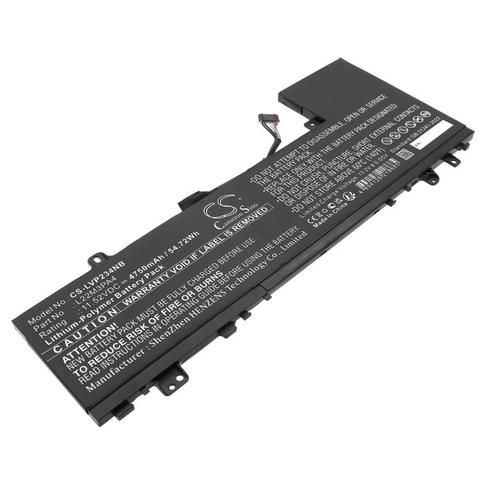 Replacement Battery for Lenovo L22B3PA4, L22C3PA4, L22D3PA4, L22L3PA4, L22M3PA4, Li-Polymer 4750mAh, 11.52V