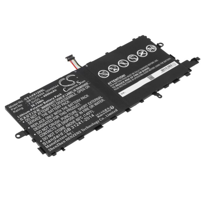 4900mAh for Lenovo ThinkPad X1 Tablet,X1 Tablet (20GGA00K00),X1 Tablet (20GGA00L00),X1 Tablet (20GGA00N00),ThinkPad X1 Tablet Gen 2,ThinkPad X1 (20GGA00F00)