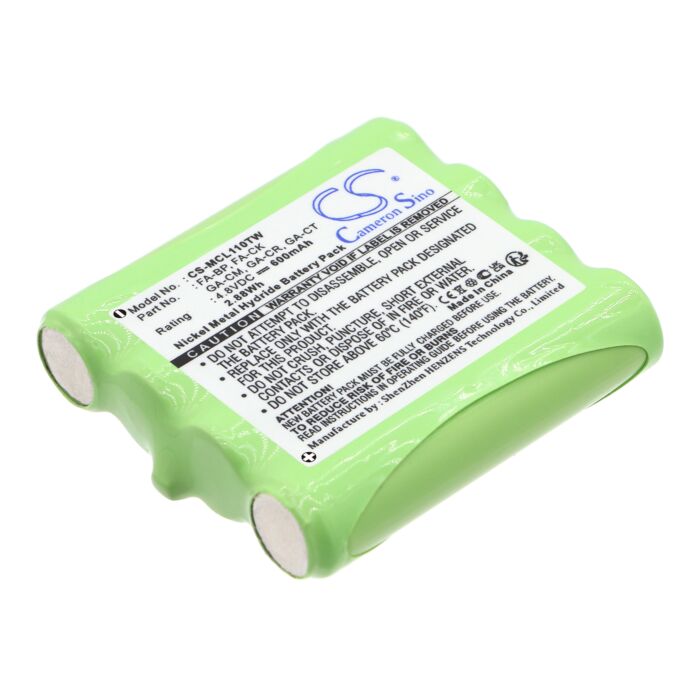 600mAh for Cobra FRS70,FRS80,FRS85,FRS100,FRS104,FRS110,FRS115,FRS220,FRS250,FRS300