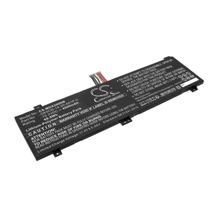 Replacement Battery for Medion Erazer Major X20, Schenker XMG Apex 17, XMG Core 15, GK5CN-14-20-4S1P-0, Li-Polymer 4000mAh