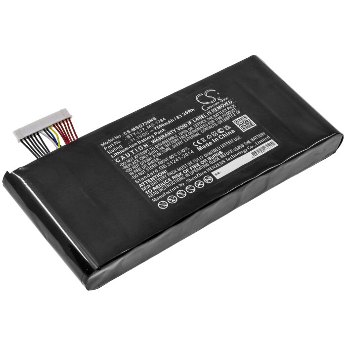7500mAh for MSI GT72 6QDG16H21,GT72 6QD Dominator G Heroes Special Edition,GT72 2QW32SR311BW,GT72S 6QD Dominator Heroes Special Edition(4K),GT72VR-6RD16H21(001785-SKU4),WT72 6QJ-200US,WT72 6QN-218US,GT72 2PE-031BE,GT72 2QD-241US,GT72 2QE-235NL