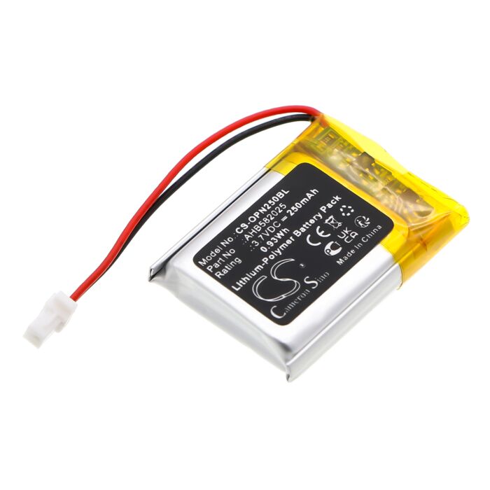 Replacement Battery for Opticon OPN-2500, Li-Polymer 250mAh